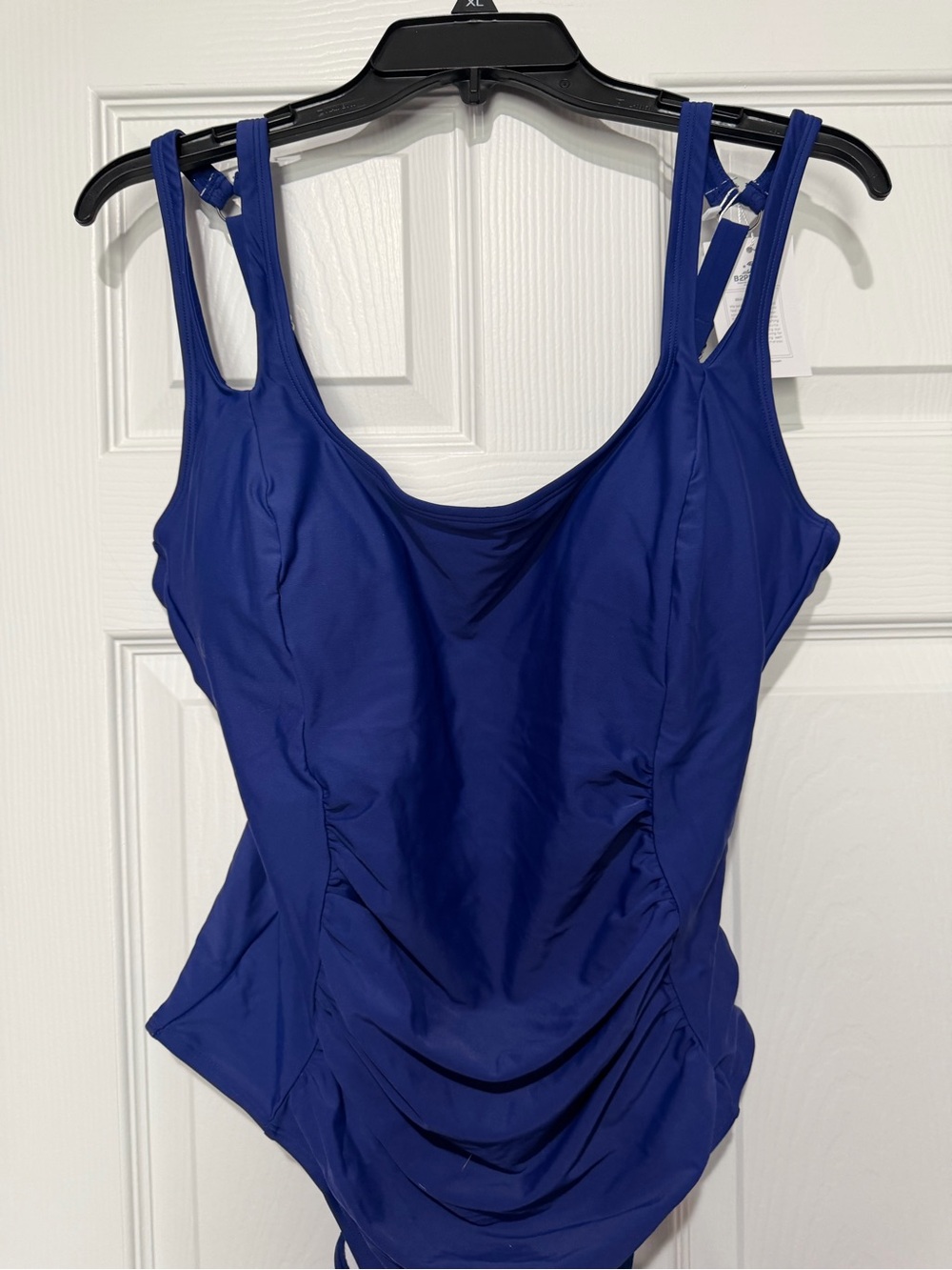 Classic Adjustable-Strap One-Piece Swimsuit — Deep Blue - Picture 4 of 6